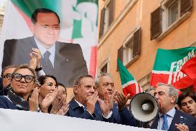 Forza Italia's Flash Mob in Front of The Senate - Rome