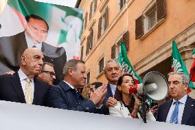 Forza Italia's Flash Mob in Front of The Senate - Rome