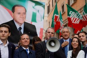 Forza Italia's Flash Mob in Front of The Senate - Rome