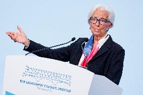 ECB President Christine Lagarde Press Conference - Florence