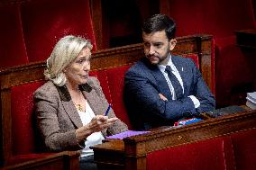 Parliamentary window of the Rassemblement National at the National Assembly - Paris AJ