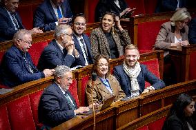 Parliamentary window of the Rassemblement National at the National Assembly - Paris AJ