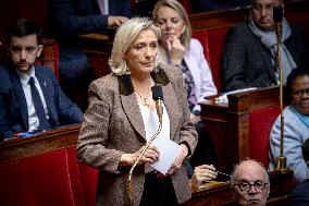Parliamentary window of the Rassemblement National at the National Assembly - Paris AJ