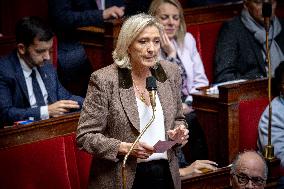Parliamentary window of the Rassemblement National at the National Assembly - Paris AJ