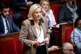 Parliamentary window of the Rassemblement National at the National Assembly - Paris AJ