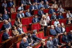 Parliamentary window of the Rassemblement National at the National Assembly - Paris AJ