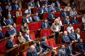 Parliamentary window of the Rassemblement National at the National Assembly - Paris AJ