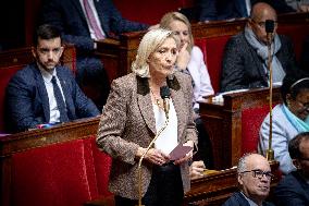 Parliamentary window of the Rassemblement National at the National Assembly - Paris AJ