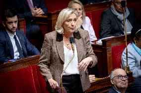 Parliamentary window of the Rassemblement National at the National Assembly - Paris AJ