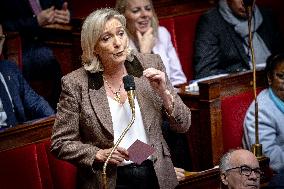 Parliamentary window of the Rassemblement National at the National Assembly - Paris AJ