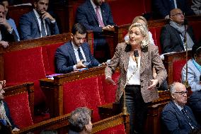 Parliamentary window of the Rassemblement National at the National Assembly - Paris AJ