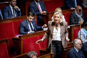 Parliamentary window of the Rassemblement National at the National Assembly - Paris AJ