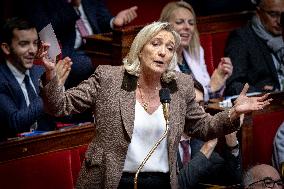 Parliamentary window of the Rassemblement National at the National Assembly - Paris AJ