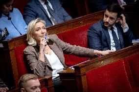 Parliamentary window of the Rassemblement National at the National Assembly - Paris AJ