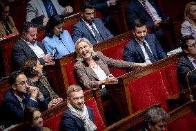 Parliamentary window of the Rassemblement National at the National Assembly - Paris AJ