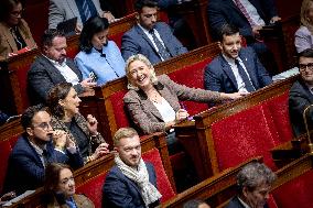 Parliamentary window of the Rassemblement National at the National Assembly - Paris AJ