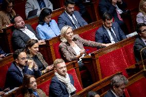Parliamentary window of the Rassemblement National at the National Assembly - Paris AJ