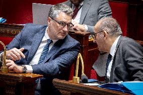Parliamentary window of the Rassemblement National at the National Assembly - Paris AJ