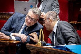 Parliamentary window of the Rassemblement National at the National Assembly - Paris AJ