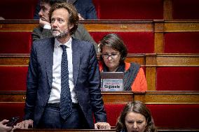 Parliamentary window of the Rassemblement National at the National Assembly - Paris AJ