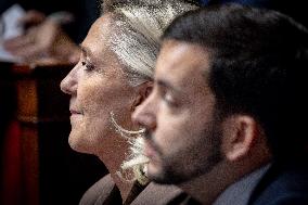 Parliamentary window of the Rassemblement National at the National Assembly - Paris AJ