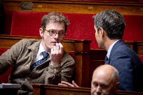Parliamentary window of the Rassemblement National at the National Assembly - Paris AJ