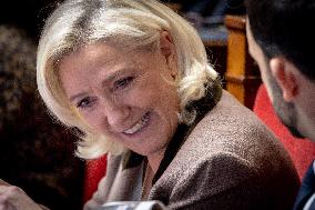 Parliamentary window of the Rassemblement National at the National Assembly - Paris AJ