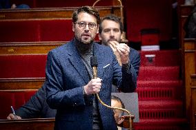 Parliamentary window of the Rassemblement National at the National Assembly - Paris AJ