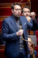 Parliamentary window of the Rassemblement National at the National Assembly - Paris AJ