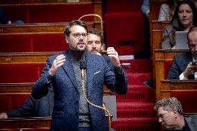 Parliamentary window of the Rassemblement National at the National Assembly - Paris AJ