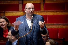 Parliamentary window of the Rassemblement National at the National Assembly - Paris AJ