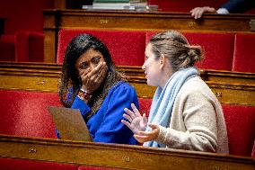 Parliamentary window of the Rassemblement National at the National Assembly - Paris AJ