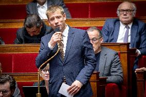 Parliamentary window of the Rassemblement National at the National Assembly - Paris AJ