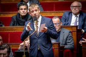 Parliamentary window of the Rassemblement National at the National Assembly - Paris AJ