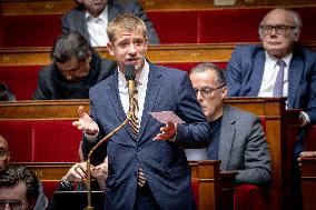 Parliamentary window of the Rassemblement National at the National Assembly - Paris AJ