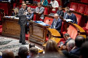 Parliamentary window of the Rassemblement National at the National Assembly - Paris AJ