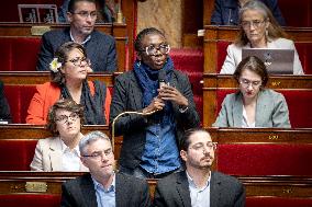 Parliamentary window of the Rassemblement National at the National Assembly - Paris AJ