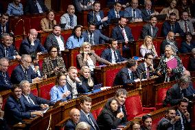 Parliamentary window of the Rassemblement National at the National Assembly - Paris AJ