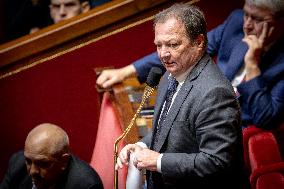 Parliamentary window of the Rassemblement National at the National Assembly - Paris AJ