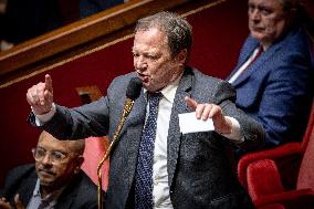 Parliamentary window of the Rassemblement National at the National Assembly - Paris AJ