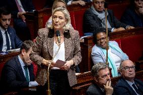 Parliamentary window of the Rassemblement National at the National Assembly - Paris AJ