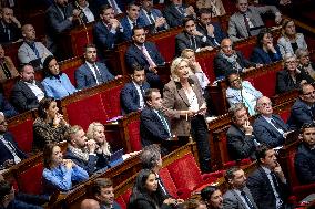 Parliamentary window of the Rassemblement National at the National Assembly - Paris AJ