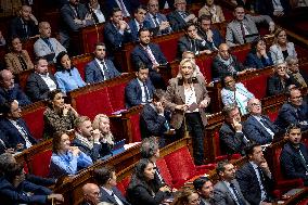 Parliamentary window of the Rassemblement National at the National Assembly - Paris AJ