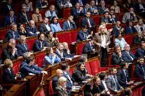 Parliamentary window of the Rassemblement National at the National Assembly - Paris AJ