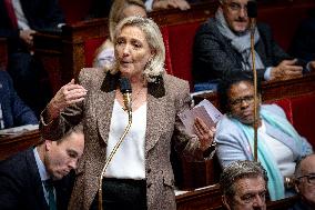 Parliamentary window of the Rassemblement National at the National Assembly - Paris AJ