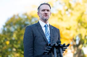 US Trade Representative Jamieson Greer Speaks to Media