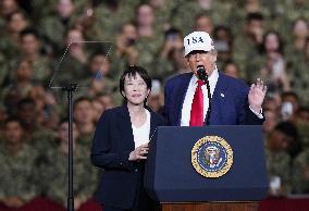U.S. President Trump at Yokosuka base