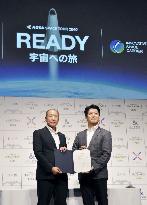 Tie-up for 1-hour Japan-U.S. travel via space
