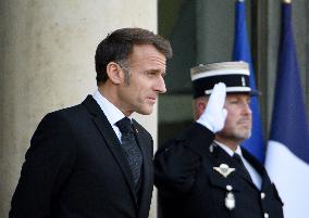 Macron Welcomes President Of The Democratic Republic Of Congo Felix Tshisekedi - Paris