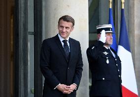 Macron Welcomes President Of The Democratic Republic Of Congo Felix Tshisekedi - Paris